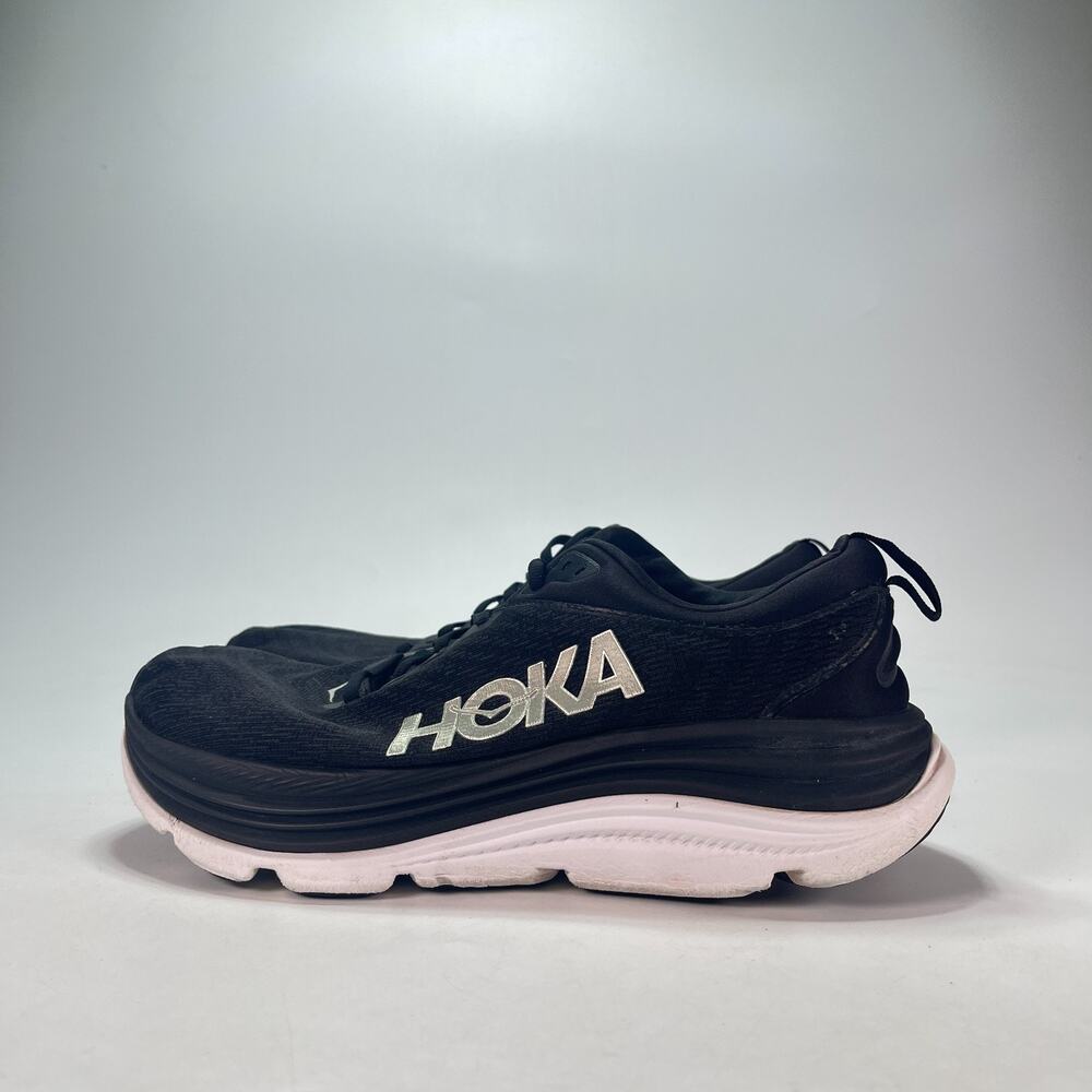 HOKA Gaviota 5 Black White Stability Running Shoes 1134235-BWHT Womens Size 10B - Picture 3 of 8